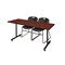 Kobe Rectangle Mobile table, 72" W, 72" H, Laminate Top, Cherry MKTRCT7224CH44BK - alternate 1